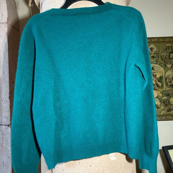 EUC ANTONIO MELANI 100% cashmere green sweater size XL - Picture 3 of 7